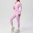 thumbnail image 4 of DHFJKG 3 Piece Workout Sets For Women Yoga Sports Bra High Waisted Leggings Athletic Jacket Casual Running Fitness Yoga Wear Comfort Outfit, 4 of 4