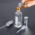 thumbnail image 4 of Paquete de 10 embudos pequeños de metal con 2 minipipetas para llenar botellas o recipientes pequeños de perfume (plateados), 4 of 6