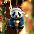thumbnail image 2 of Luoshdecor Panda Ornament 2025 for Christmas Tree,Acrylic Cute Pandas Santa Hat Christmas Hanging Decoration for Christmas Tree Indoor Home Decor, 2 of 6