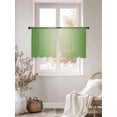 thumbnail image 4 of Spring Green Ombre Semi Sheer Curtains 45 Inch Length 2 Panels Set, Modern Gradient Abstract Art Sheer Kitchen Curtain Privacy Voile Window Curtain for Living Room Bedroom Rod Pocket Drapes, 4 of 7