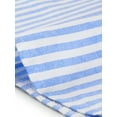 thumbnail image 5 of DARING DIVA Striped Shirts for Women's Cap Sleeve Button Down Tops XL Light Blue, 5 of 6