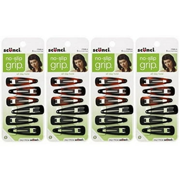 Scunci No Slip Snap Clippies, 24 Count, 5cm