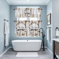 thumbnail image 3 of Home Sweet Kitchen Curtains Sets for Windows 24 Inch Length, Wreath Botanical Farmhouse Plants Gradient Brown Rod Pocket Window Treatments Tier Curtains and Valances Set for Bedroom/Bathroom, 3 of 8