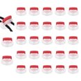 thumbnail image 1 of Uxcell 25 Pcs Bloqueo de Cuerda de Plástico con Resorte, Toggles de Doble Orificio Clip Final Detenedor, Transparente + Rojo, 1 of 7