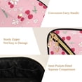 thumbnail image 5 of FORMRS Makeup Bag Travel Cosmetic Organizer for Women Fold Flat Zipper Pouch with Handle, Pink Cute Cherry Pattern, 5 of 8