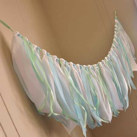 Baptism Decorations Boy Fabric Garland Backdrop Handcrafted In 1
