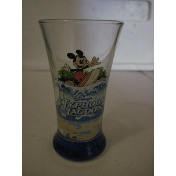 Disney Surfing Mickey Typhoon Lagoon Glass Shot Glass