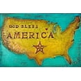 thumbnail image 2 of Kinnison, Carolyn 14x11 Gold Ornate Wood Framed with Double Matting Museum Art Print Titled - God Bless America, 2 of 4