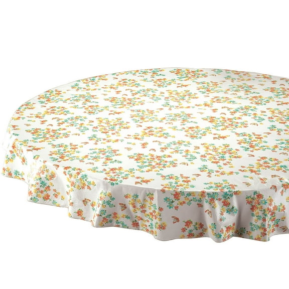 Butterfly Bliss Vinyl Tablecover, 70" Round