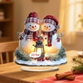 thumbnail image 1 of Acrylic Christmas Tree Ornament 2D Desktop Holiday Decoration for Home Office Festive Tabletop Decor with Stand and Base, 1 of 4