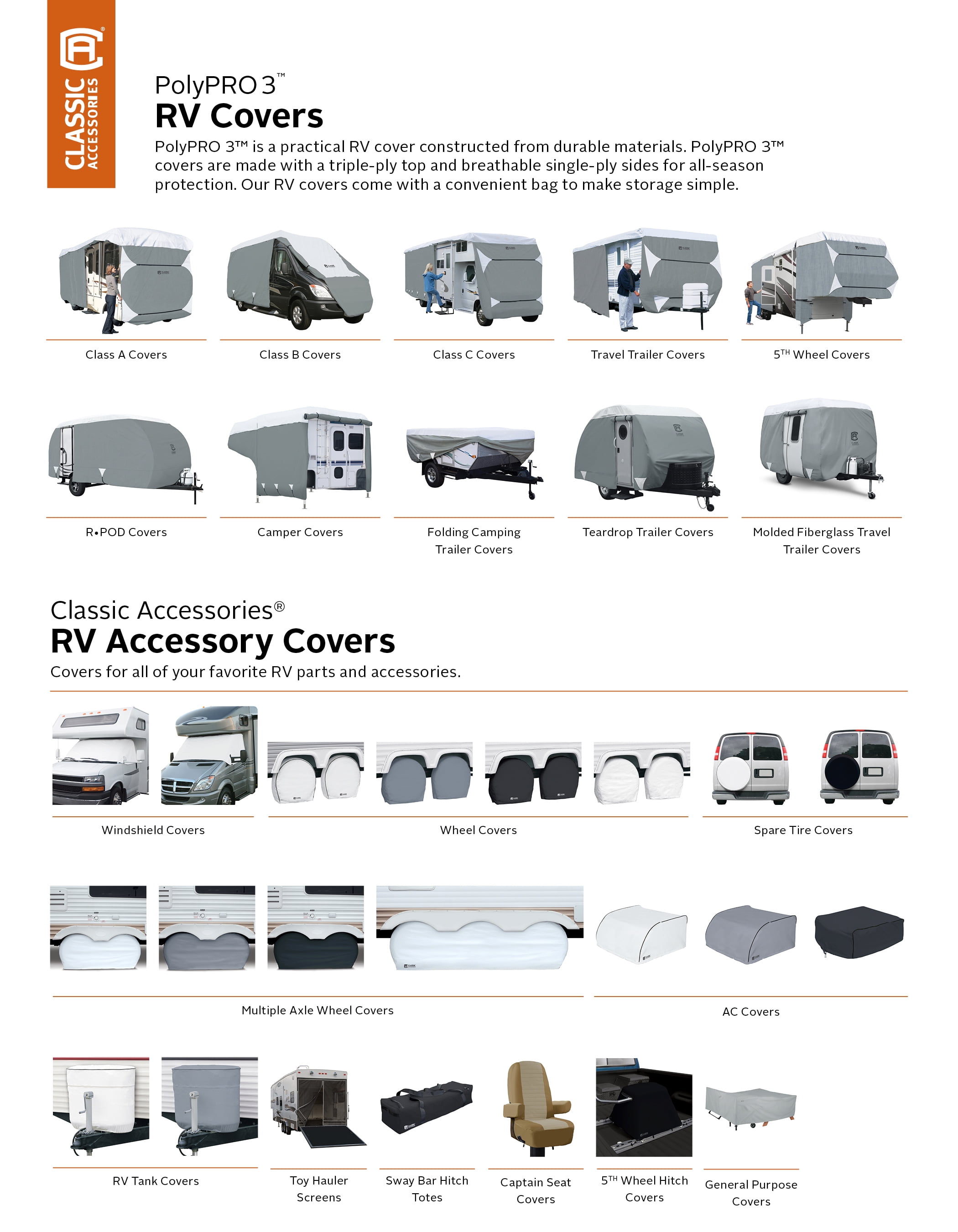 2枚で送料無料 クラシックアクセサリーOverdrive PolyPro III Heavy DutyコンパクトSUV/トラックカバー SUVs/ Trucks 188