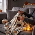 thumbnail image 5 of Pumpkin Pattern Halloween Flannel Throw Blanket, Soft Cozy Blanket for Couch, Bed, and Nap, Decorative Holiday Home Accessory, 28 x 39 Inch, 1Pack C, 5 of 6