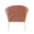 thumbnail image 6 of Nicole Miller Velvet Accent Chair Kamryn Barrel Style, Blush/Gold, 6 of 9