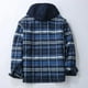thumbnail image 2 of Chaqueta tipo camisa para hombre, con capucha extraíble, a cuadros, acolchada y forrada, abrigos de invierno, sudadera gruesa, ropa de abrigo, camisas para hombre, 2 of 5