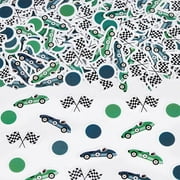 Race Car Party Decorations for Boys - 200PCS Racing Car Confetti, Vintage Retro Racing Car Table Decorations, Checkered Let's Go Racing Two Fast Birthday Baby Shower Party Decorations