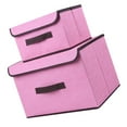 thumbnail image 2 of ELAYARD 1Set Clothes Storage Box Pink Foldable Organizer with Lid Breathable Material, 2 of 6