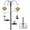 Shape 3, variant on 92 Inch Bird Feeder Pole Squirrel Proof, Heavy Duty Bird House Pole, Adjustable Bird Feeder Stand with 8 Shepherds Hooks, 2 Mental Trays