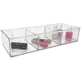 thumbnail image 5 of Isaac Jacobs Large 3-Compartment Acrylic Stackable Organizer 12.9" L x 5" W x 2.7" H, Multi-Sectional Tray & Storage Solution for Makeup, Craft Supplies, Bathroom, Kitchen, Office Silver Glitter, 5 of 5