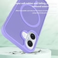 thumbnail image 2 of For iPhone 16 Phone Case, Matte Magnetic,Support for Magsafe,Lightweight & Slim,Translucent Frosted Shockproof Protective Rugged Scratch-Resistant Phone Case Cover,Purple, 2 of 6