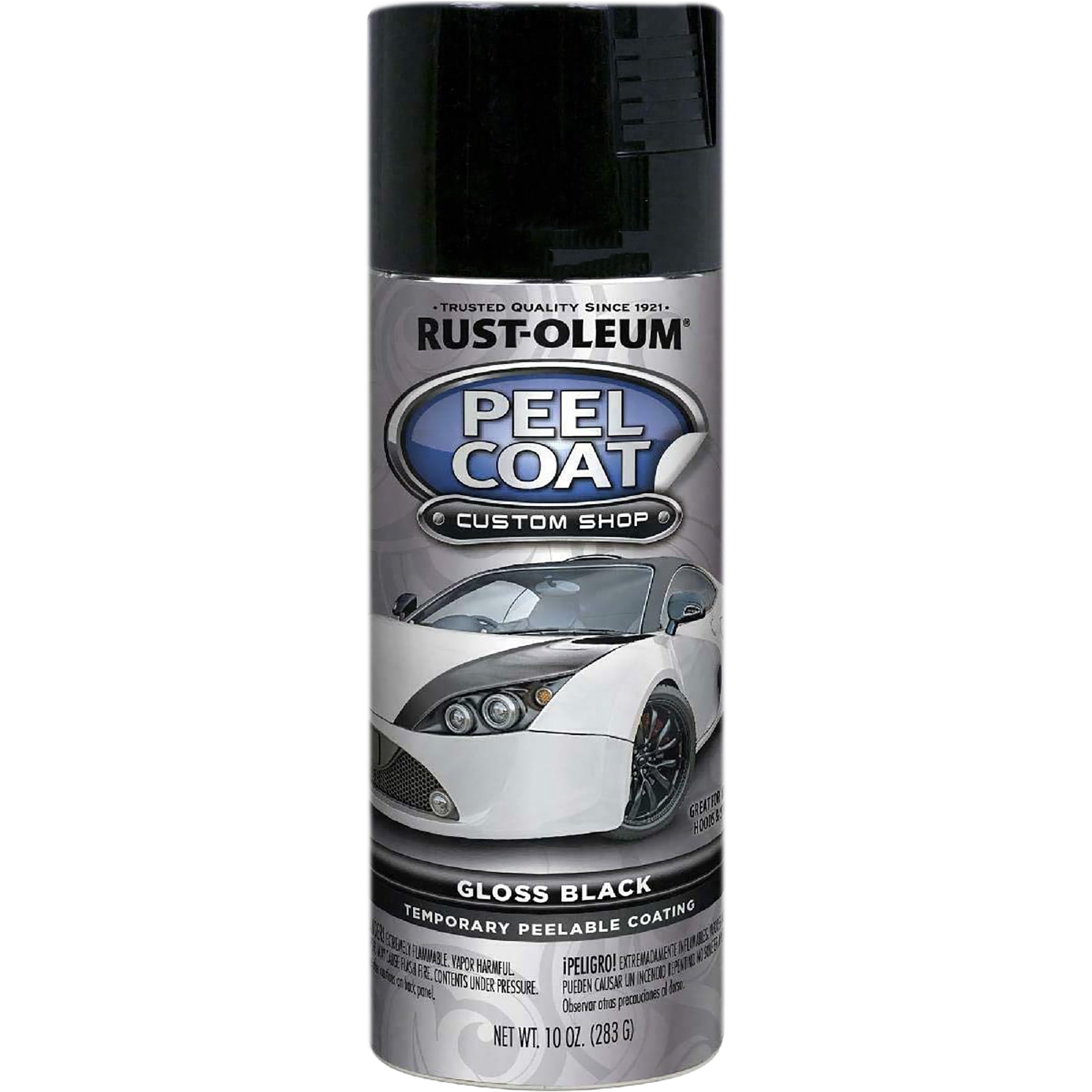 Black, Rust-Oleum Peel Coat Gloss Spray Paint-298102, 10 oz