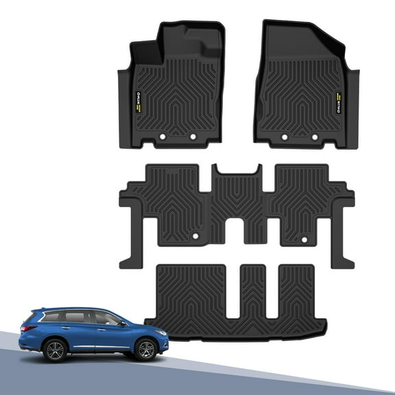 4Pcs Floor Mats Cargo Liners Carpets All-Weather TPE Fit For 2014-2020 Infiniti QX60