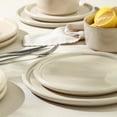 thumbnail image 3 of Stone Lain 12 Piece Modern Stoneware Dinnerware Set Plates, Bowls, Beige, 3 of 7