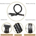 thumbnail image 3 of Baby Braids Hair Extensions 3Pcs Braids in one Clip in Hair Extensions Front Side Bang Hair Ponytail 22Inch Synthetic Hairpieces for Women Kids Girls (Bleach Blonde), 3 of 10