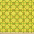 thumbnail image 2 of Ambesonne Geometric Fabric by the Yard Upholstery, Modern Minimalist Rounds, 2 Yards, Dark Yellow Orange, 2 of 5