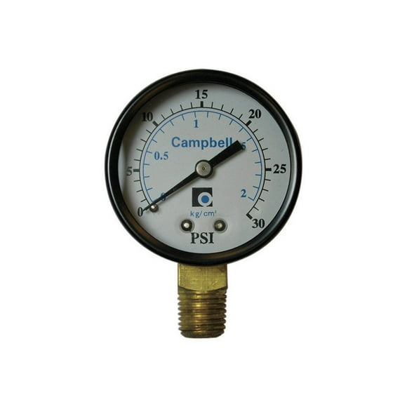 Manómetro Campbell PG3-NL 0-30 PSI, 5 cm, cara