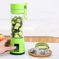 thumbnail image 4 of Cheers.US 380ml Portable USB Personal Blender for Shakes and Smoothies with Travel Cup and Lid, Black Home Blender Squeezer, 4 of 7