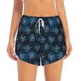 thumbnail image 4 of Lsque Dandelions Printed Women's Running Shorts with Liner Pockets,Elastic Quick Dry Workout Athletic Gym Yoga Shorts,Womens High Waist Shorts-Large, 4 of 9