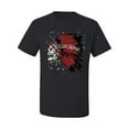 thumbnail image 2 of Wild Bobby, Vintage Distressed Legends Skull Pop Culture Men's Graphic T-Shirt, Black, Small, 2 of 3