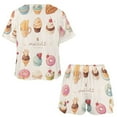 thumbnail image 3 of Cartoon Cake Pajamas Set Womens Loungewear Sleepwear 2 Piece PJ Sets, 3 of 7