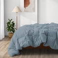 thumbnail image 3 of Peace Nest All Season 100% Organic Cotton Down Duvet Insert Medium Warmth Comforter, Fawn, Twin, 3 of 7