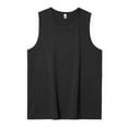 thumbnail image 5 of COSFO Black Men's Tank Tops Casual Muscle Ribbed Shirts Sleeveless Loose Crew Neck Workout Tank Tops, 5 of 5