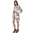 thumbnail image 3 of Moomaya Cotton Printed Robe For Women Kimono Getting Ready Bridesmaid Lace Robes, 3 of 6