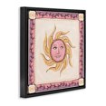 thumbnail image 2 of Stupell Industries Eclectic Pink Sun Face with Leaf Border Black Floating Frame Canvas Art, 18 x 18, by Two If By Sea Studios, 2 of 8