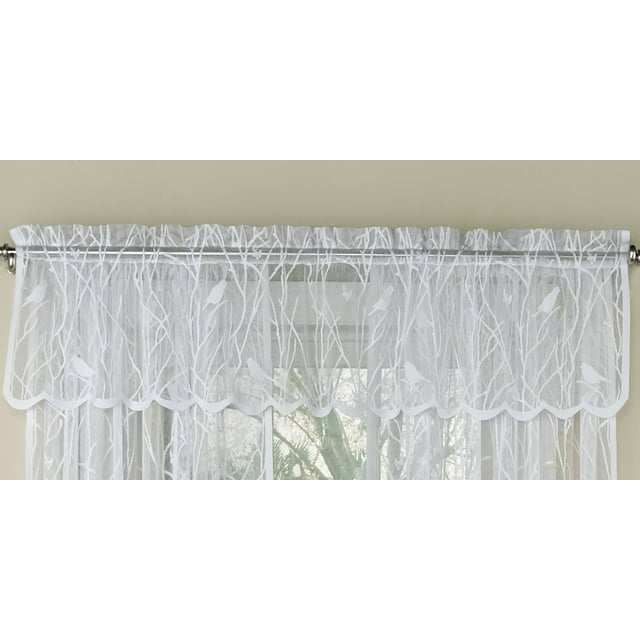 Ventana de cocina blanca Curtain Sweet Home Collection Songbird