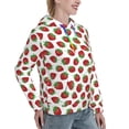 thumbnail image 6 of Kdxio Hand Drawn Strawberry Print Womens Oversized Hoodies Sweatshirts Hooded Pullover Tops Sweaters Casual-XX-Large, 6 of 7