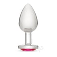 thumbnail image 1 of Me You Us Crystal Jewels Glass Anal Plug, Large, Pink, 1 of 4