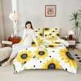 thumbnail image 4 of Manfei Chic Flower Sunflower Boy Girl 2pcs Bedding Comforter Set,Black Polka Dots Twin Comforter Sets,Black Yellow Green Breathable Bedding Set,Super Cozy Room Decor,Reversible, 4 of 8