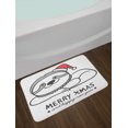 thumbnail image 2 of Sloth Bath Mat, Smiling Cute Sloth with Christmas Hat Merry Xmas and Happy New Year Celebration, Non-Slip Plush Mat Bathroom Kitchen Laundry Room Decor, 29.5 X 17.5 Inches, Grey Red Black, Ambesonne, 2 of 2