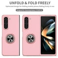 thumbnail image 2 of ELEHOLD Slim Case for Samsung Galaxy Z Fold 7 Rugged Case with Metal Ring Holder Kickstand Support Magnetic Car Mount Holder Shockproof Case for Samsung Galaxy Z Fold 7,Pink, 2 of 9