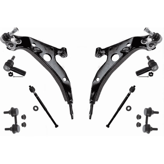 Fits 96-00 Rav4 2 Doors Control Arms Ball Joint Sway Bars and Tie Rods 8 Pcs Kit