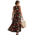 thumbnail image 2 of Xixirimido Dragonfly Mushroom Daisy Print Maxi Dresses for Women Sleeveless Casual Dresses with Pockets Flowy A-line Long Summer Sun Dress Beach Vacation Wear, 3X-Large, 2 of 7