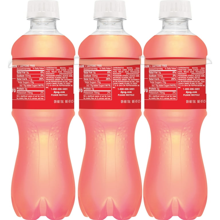 Nehi Caffeine Free Peach Soda Pop, 16.9 fl oz, 6 Pack Bottles