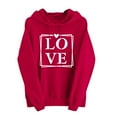 thumbnail image 4 of Hipattires Womens Hooded Hoodies Casual Cute Long Sleeve Tops Pullover Gifts for Her,Plus Size Holiday Valentines Lightweight Sweatshirts for Junior Shirts, 4 of 6