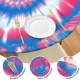 thumbnail image 4 of Colorful Tie Dye Pattern Round Fitted Tablecloth with Elastic Edge,Dining Table Cover Waterproof,Outdoor Round Tablecloth for Camping,Dining,Indoor and Outdoor, 4 of 7