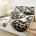 thumbnail image 3 of Homewish Valentine's Day 4pcs Bed Sheets for Children Teens Girls,Leopard Cheetah Print King Sheets,Abstract Animal Print Super Cozy Sheet Set,Luxury Bedroom Decor, 3 of 7
