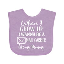 Inktastic Future Mail Carrier Like Mommy Boys or Girls Baby Bib